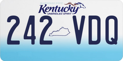 KY license plate 242VDQ