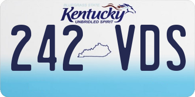 KY license plate 242VDS