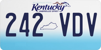 KY license plate 242VDV