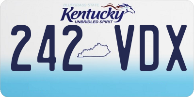KY license plate 242VDX