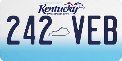 KY license plate 242VEB