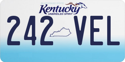 KY license plate 242VEL