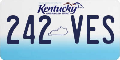 KY license plate 242VES