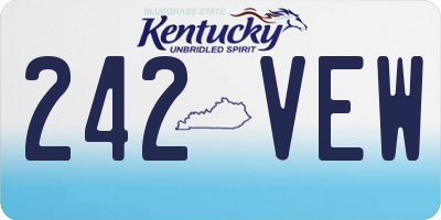 KY license plate 242VEW