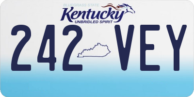 KY license plate 242VEY