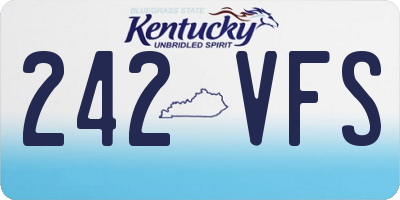 KY license plate 242VFS