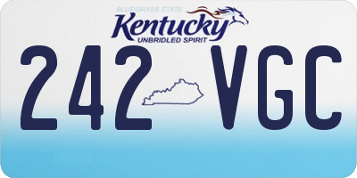 KY license plate 242VGC