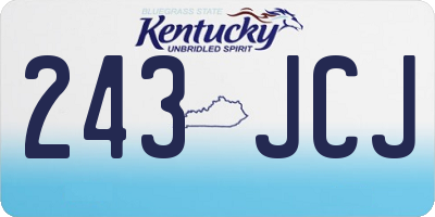KY license plate 243JCJ