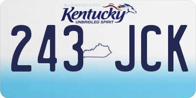 KY license plate 243JCK