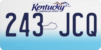 KY license plate 243JCQ