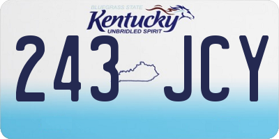 KY license plate 243JCY