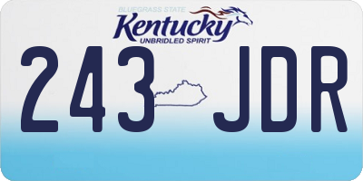 KY license plate 243JDR