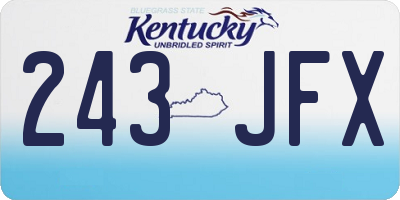 KY license plate 243JFX