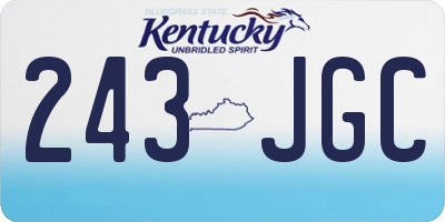 KY license plate 243JGC