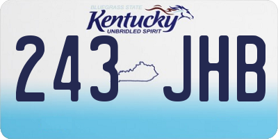 KY license plate 243JHB