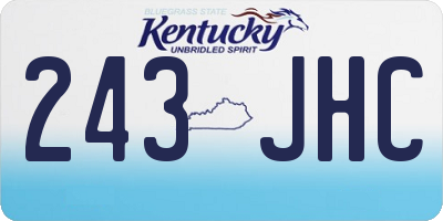 KY license plate 243JHC