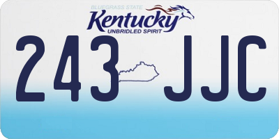 KY license plate 243JJC