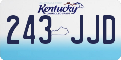 KY license plate 243JJD