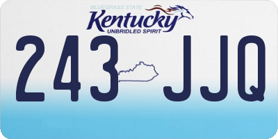 KY license plate 243JJQ