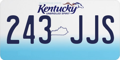 KY license plate 243JJS