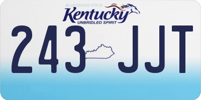 KY license plate 243JJT