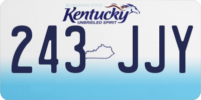 KY license plate 243JJY