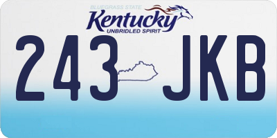 KY license plate 243JKB
