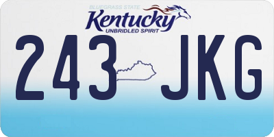 KY license plate 243JKG