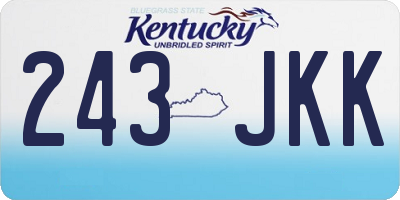 KY license plate 243JKK