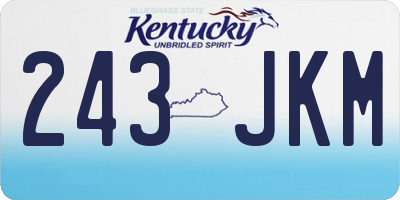 KY license plate 243JKM