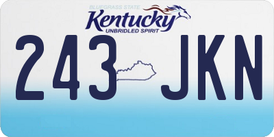 KY license plate 243JKN