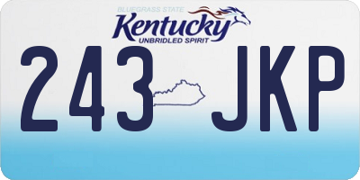 KY license plate 243JKP