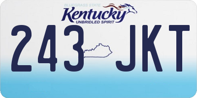 KY license plate 243JKT