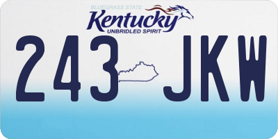 KY license plate 243JKW