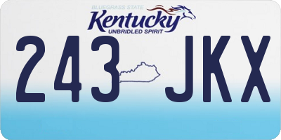 KY license plate 243JKX