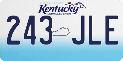 KY license plate 243JLE