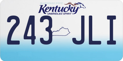 KY license plate 243JLI