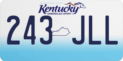 KY license plate 243JLL
