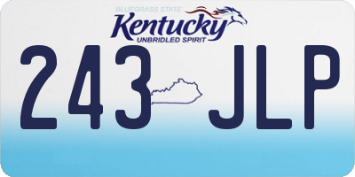 KY license plate 243JLP