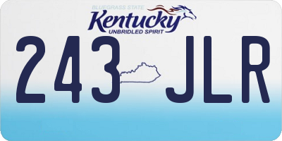 KY license plate 243JLR