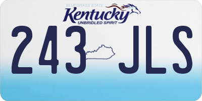 KY license plate 243JLS