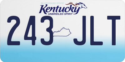 KY license plate 243JLT