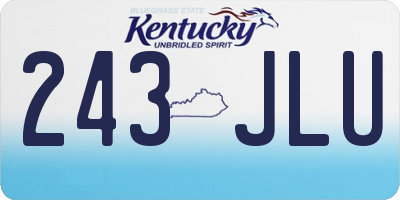 KY license plate 243JLU