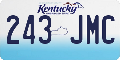 KY license plate 243JMC