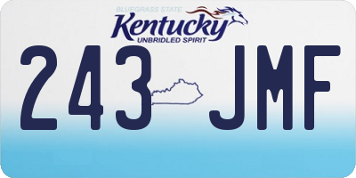 KY license plate 243JMF