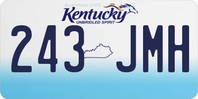 KY license plate 243JMH