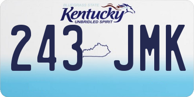 KY license plate 243JMK
