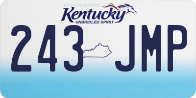 KY license plate 243JMP