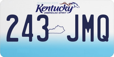 KY license plate 243JMQ