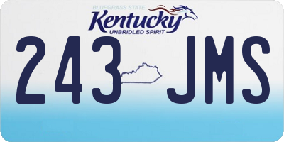 KY license plate 243JMS